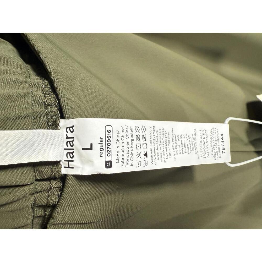 NWT Halara High Waisted Tie Side Wide Leg Work Pants Burnt Olive Size Large - Picture 4 of 16